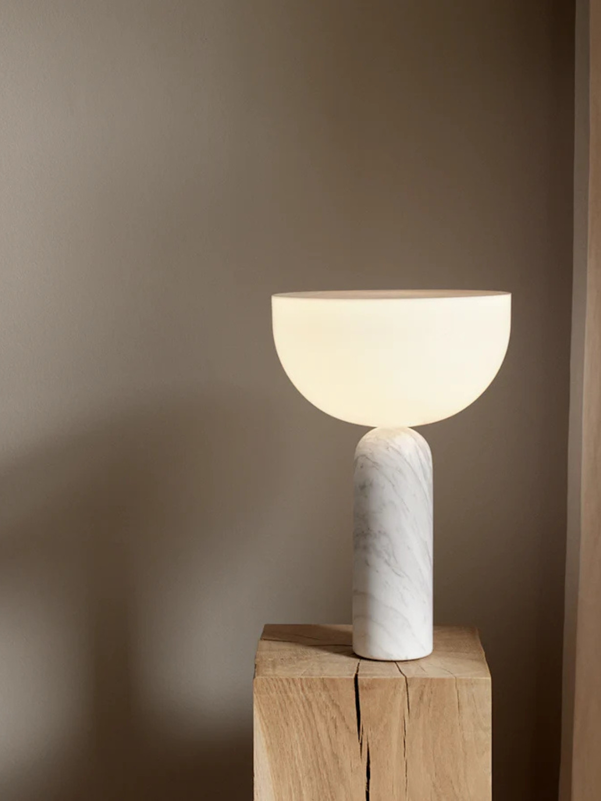 Lampe de table en marbre Large, Kizu New Works blanc