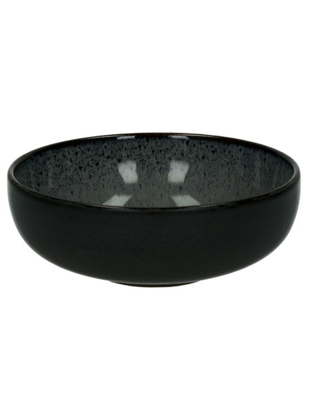 Pomax Set of 6 stoneware bowls Mirha dark grey Ø16 cm