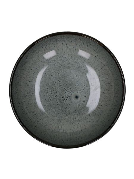 Pomax Lot de 6 bol en grès Mirha gris foncé Ø16 cm