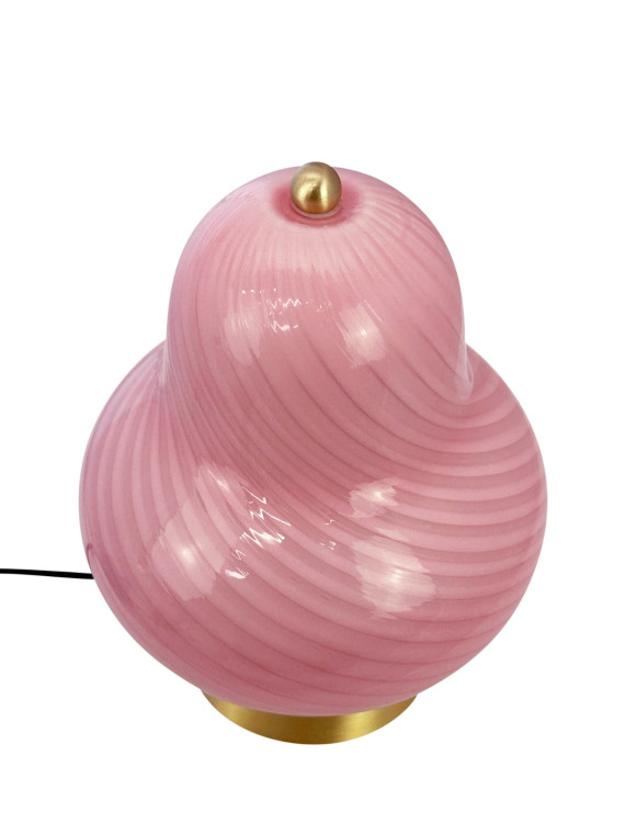 Lampe de table en verre et métal, Lucy Dyberg Larsen rose