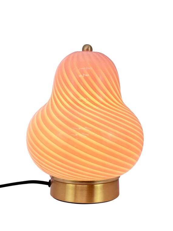 Lampe de table en verre et métal, Lucy Dyberg Larsen rose