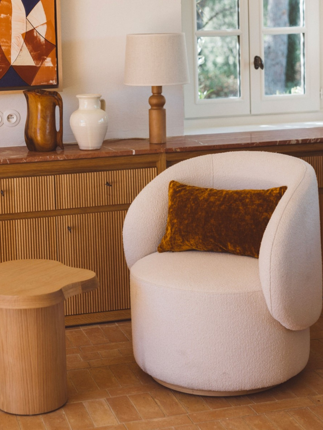 Wooden armchair, Auguste, Gabrielle Paris
