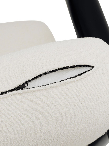 Gabrielle Paris - Claude 100 armchair in black powder-coated stainless steel | MBS Design
