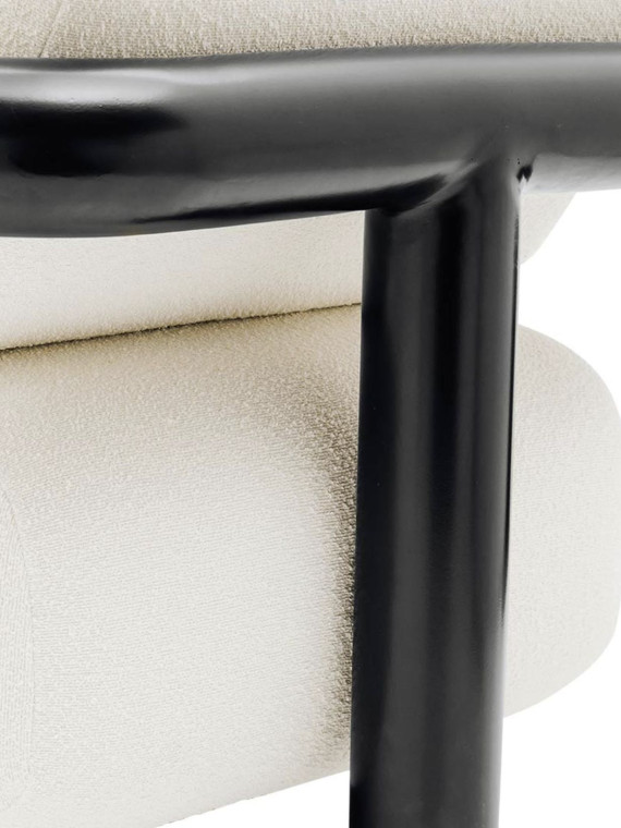Gabrielle Paris - Claude 100 armchair in black powder-coated stainless steel | MBS Design
