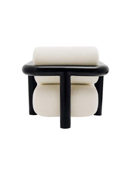 Gabrielle Paris - Fauteuil Claude 100 en inox noir thermolaqué | MBS Design