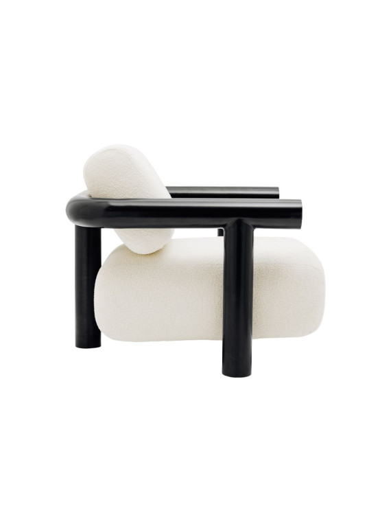 Gabrielle Paris - Fauteuil Claude 100 en inox noir thermolaqué | MBS Design