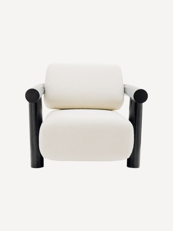 Gabrielle Paris - Fauteuil Claude 100 en inox noir thermolaqué | MBS Design
