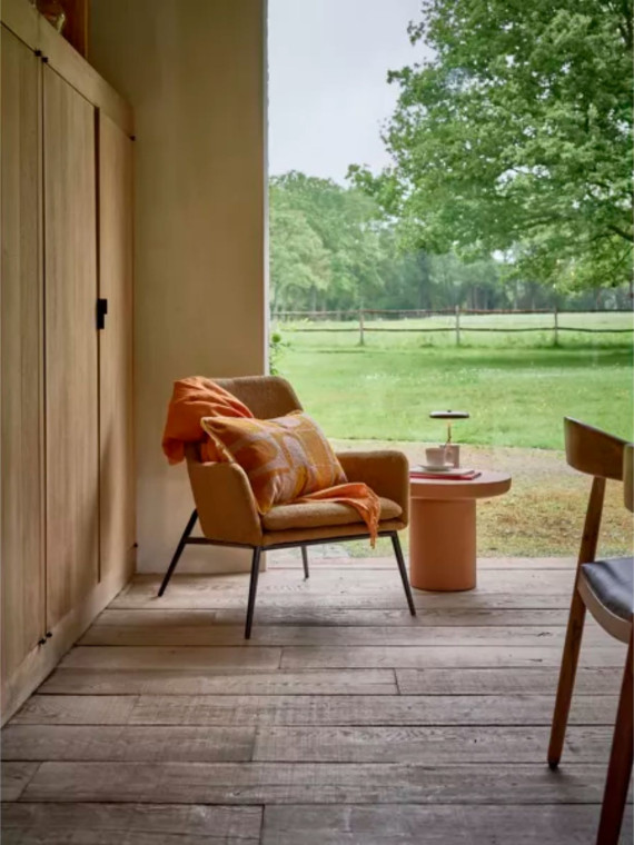 Hailey Lounge Chair in Amber Fabric