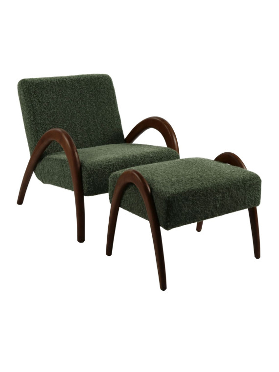 Rubberwood armchair, Maurice