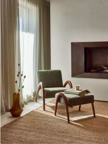 Rubberwood armchair, Maurice