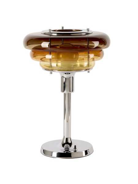 market set Table lamp in metal and amber glass SUNSET