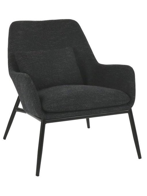 Pomax Hailey Grey fabric and metal armchair
