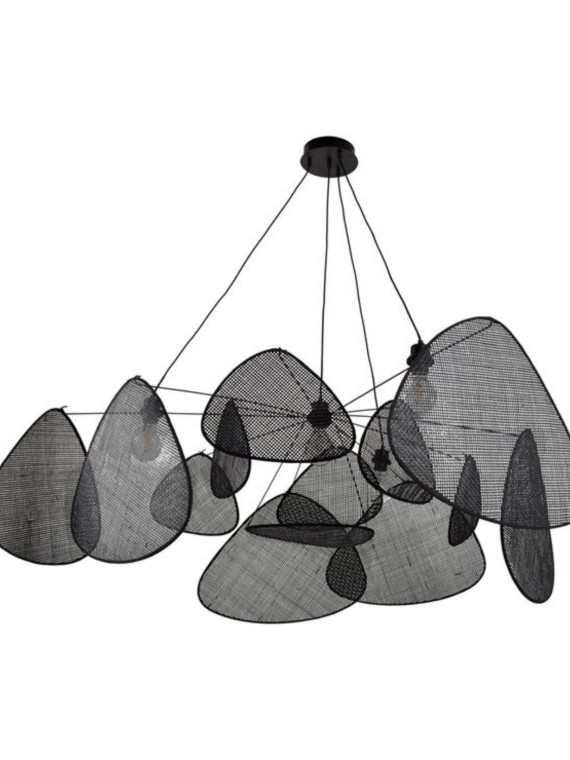 market-set-Rattan black hanging lamp, Screen XXL | MBS DESIGN