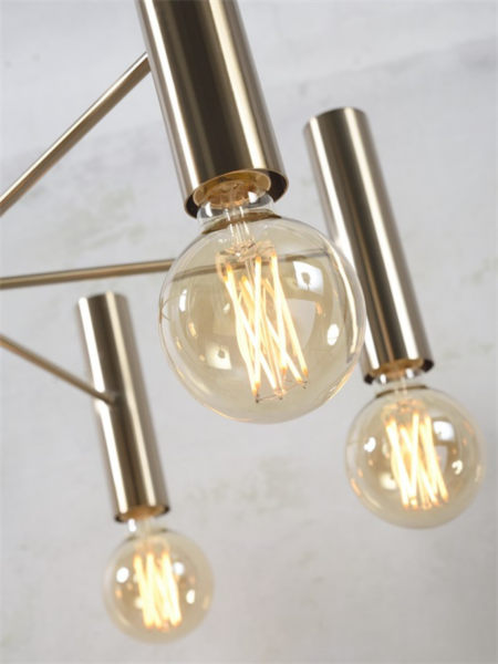 Gold-plated iron hanging lamp Cannes L, Good & Mojo l MBS Design