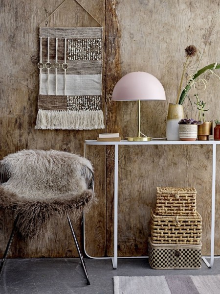 Pink table lamp, Metal - Bloomingville