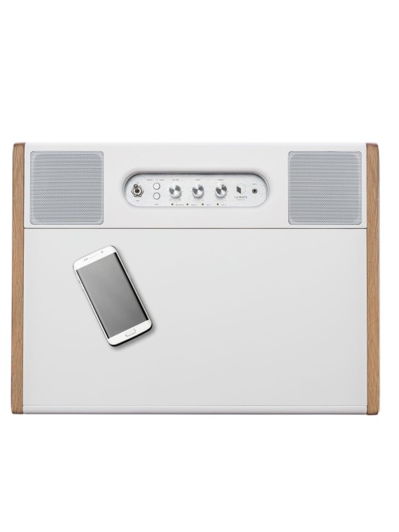 Enceinte haute-fidélité sans fil, Cube CS Chêne, la boite concept