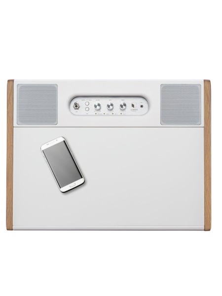 Enceinte haute-fidélité sans fil, Cube CS Chêne, la boite concept