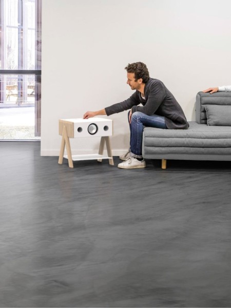 Enceinte haute-fidélité sans fil, Cube CS Chêne, la boite concept