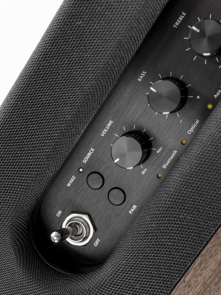 Wireless high-fidelity speaker, Cube Woody, la boite concept