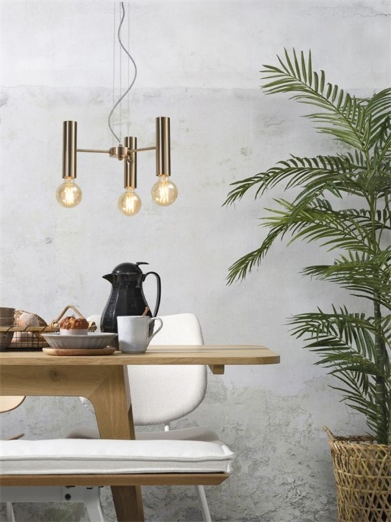 It's about Romi - Gilded hanging lamp 3 lights, Cannes S | MBS Design
