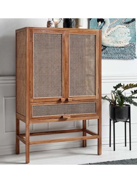 Cabinet in natural rattan, Merge Nordal