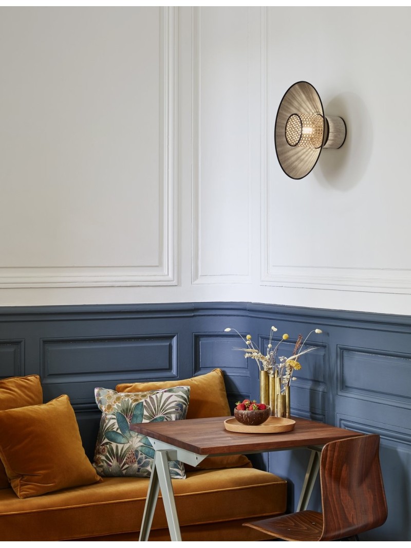 Applique en lin lavé et cannage nude, Singapour Market set