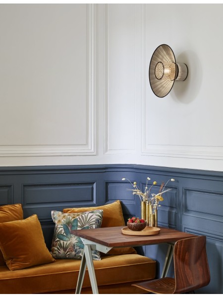 Applique en lin lavé et cannage nude, Singapour Market set