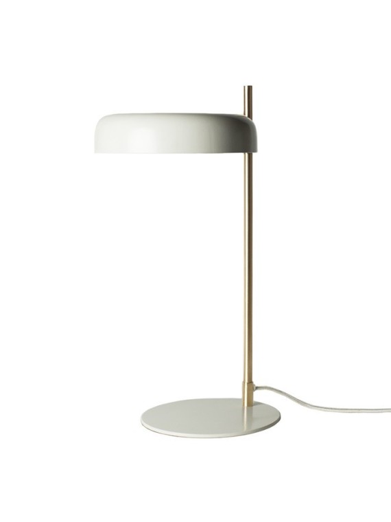 Olsson  Jensen Lampe de table en metal blanc et laiton Mario