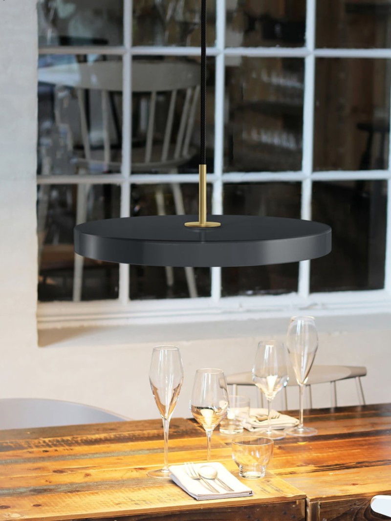 Umage - Black LED Hanging lamp with brass detail, Asteria - MBS Design