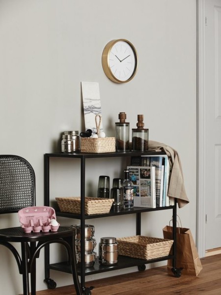 Nordal - Wall clock golden frame, Nicobar