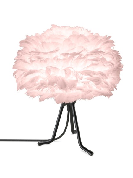 UMAGE - Tripod lamp black and pink goose feather, Eos mini