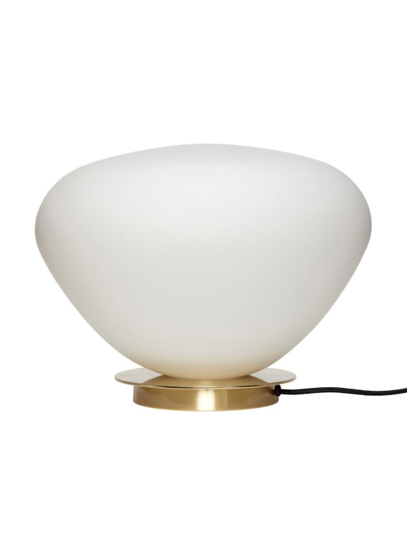 Hübsch Bean Table lamp in opaline and brass