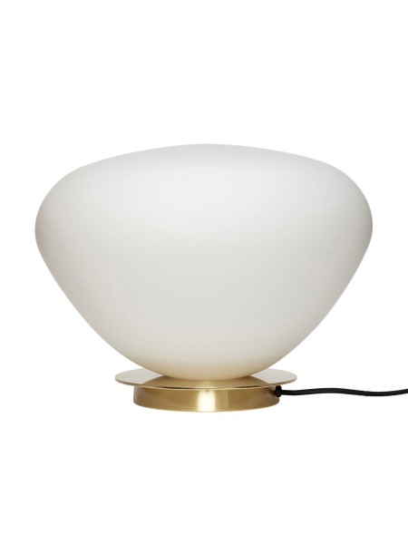 Hübsch Lampe en opaline et laiton Bean