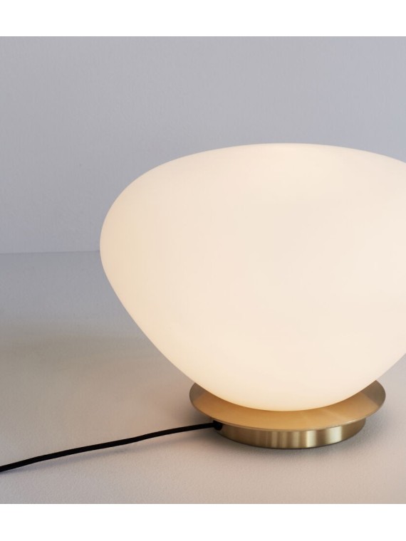 Hübsch Bean Table lamp in opaline and brass