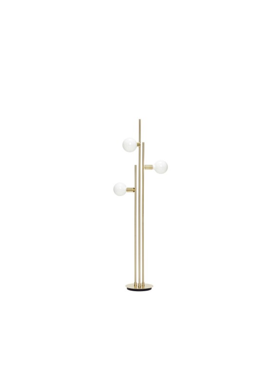 Hubsch 3-light floor lamp in brass, Ulrik