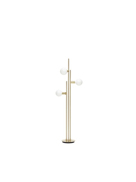 Hubsch 3-light floor lamp in brass, Ulrik
