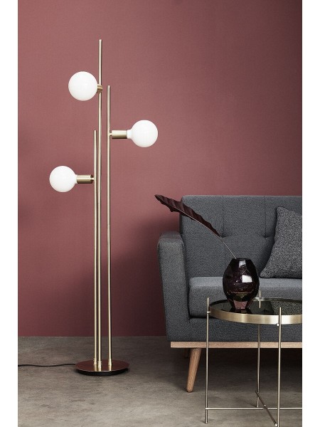 Hubsch Lampadaire 3 lumières en laiton, Ulrik