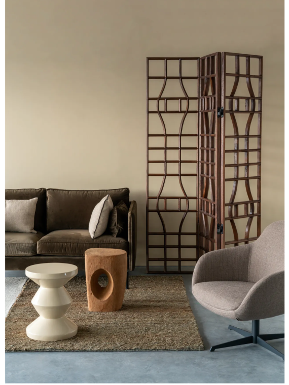 Pols Potten Tabouret Zig Zag beige