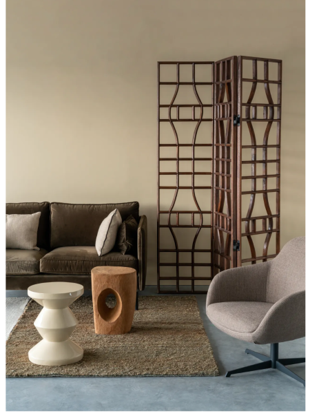 Pols Potten Tabouret Zig Zag beige