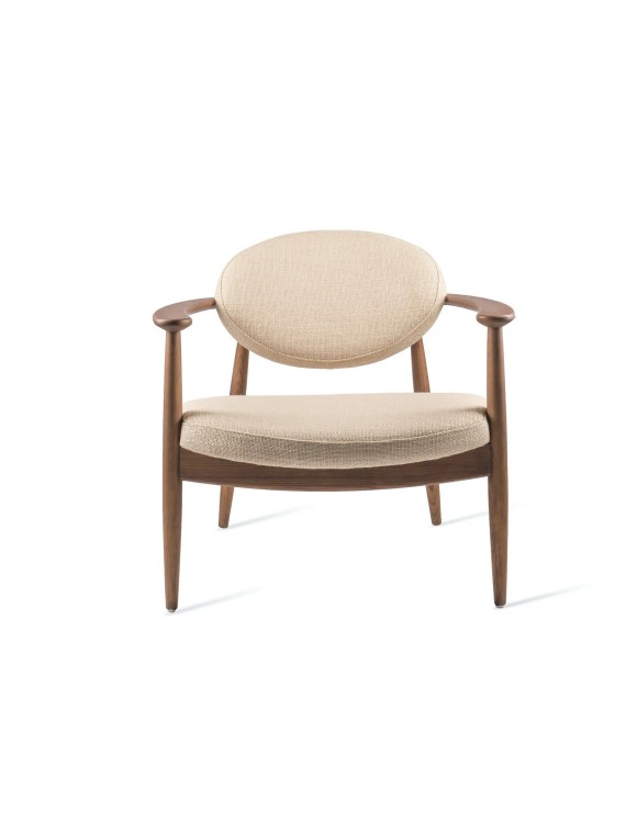 POLSPOTTEN Roundy Armchair Fabric Smooth Beige