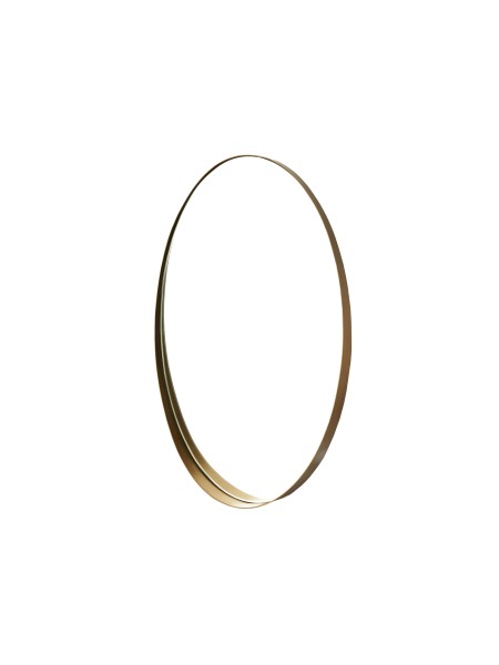 Pols Potten Golden oval shelf mirror, Oslo