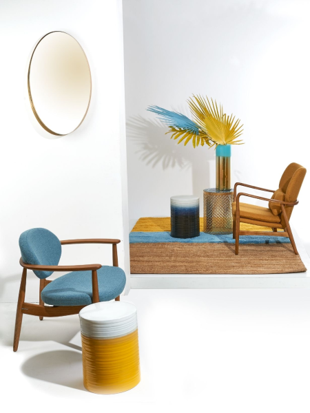 Pols Potten Miroir oval en metal doré  coloris laiton, Oslo