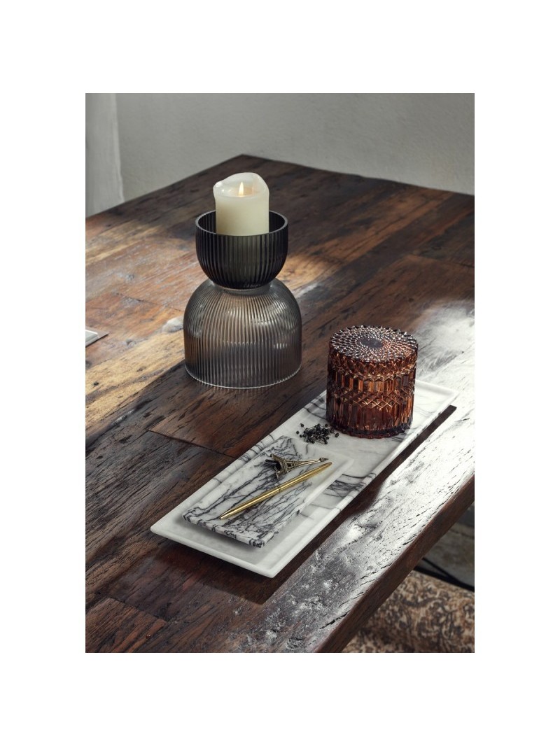 Nordal Grey glass candlestick vase, Riva siez M