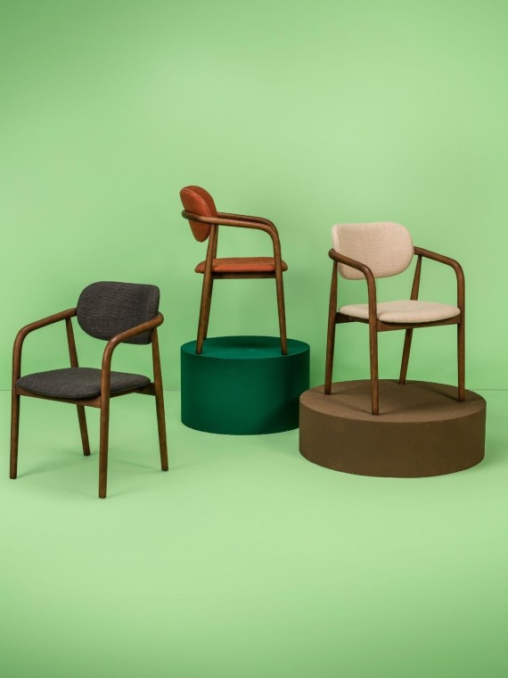 Pols Potten - Ashwood chair with rust fabric, Henry | MBS Design