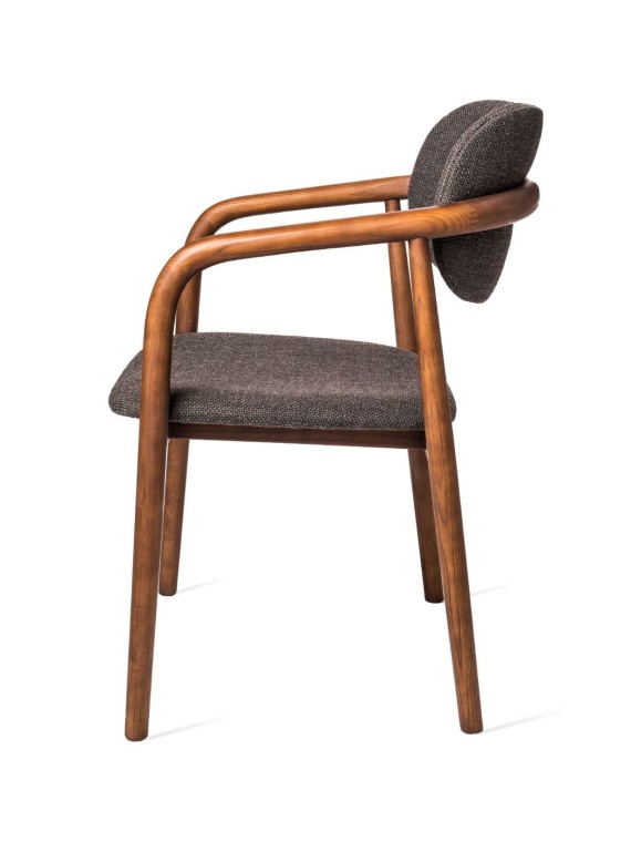 Pols Potten Chaise Henry en frêne tissu gris anthracite