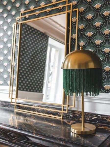 Nordal - Miroir Art déco doré, Square