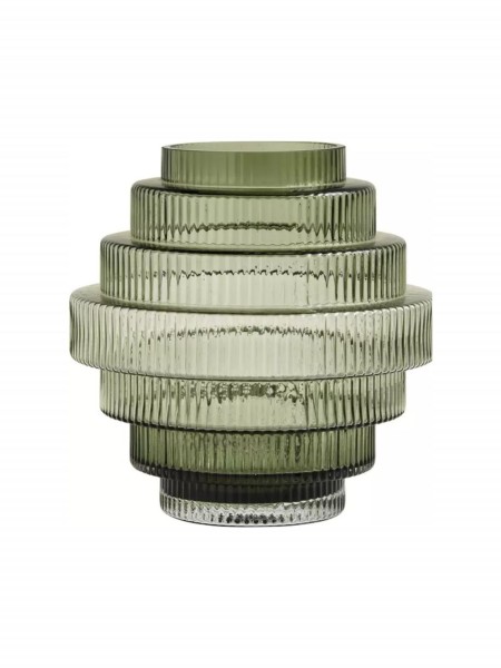 Nordal - Light green glass vase, Rill