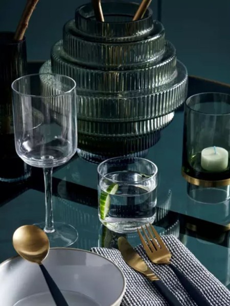 Nordal - Light green glass vase, Rill