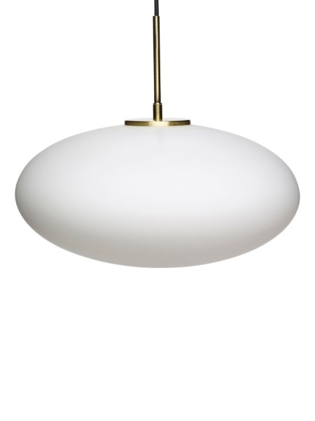 Hübsch - opaline and brass hanging lamp, Diana