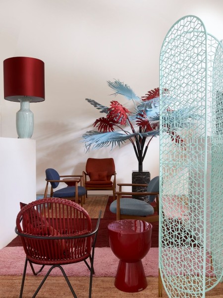 Pols Potten Fauteuil bleu foncé en frêne, Roundy